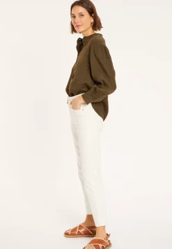 Maison Montagut Chemisiers>Blouse En Lin Col Tunisien - Vania