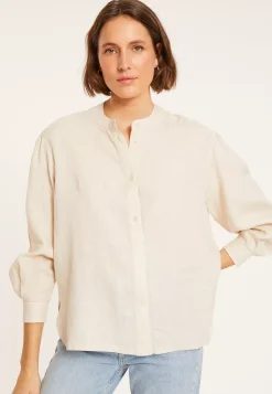 Maison Montagut Chemisiers>Blouse En Lin Col Tunisien - Vania