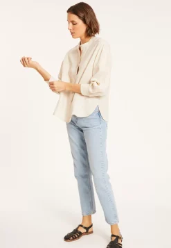 Maison Montagut Chemisiers>Blouse En Lin Col Tunisien - Vania