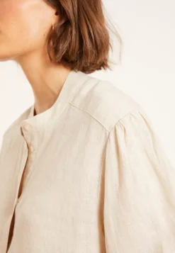 Maison Montagut Chemisiers>Blouse En Lin Col Tunisien - Vania