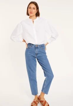 Maison Montagut Chemisiers>Blouse En Lin Col Tunisien - Vania