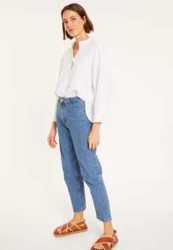 Maison Montagut Chemisiers>Blouse En Lin Col Tunisien - Vania