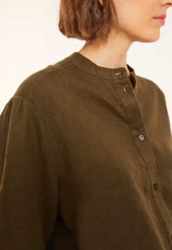 Maison Montagut Chemisiers>Blouse En Lin Col Tunisien - Vania