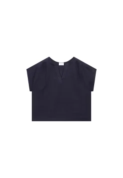Maison Montagut T-Shirts>Blouse En Lin Manches Courtes - Virginie