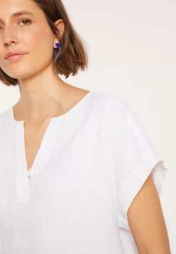 Maison Montagut T-Shirts>Blouse En Lin Manches Courtes - Virginie