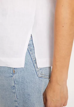 Maison Montagut T-Shirts>Blouse En Lin Manches Courtes - Virginie