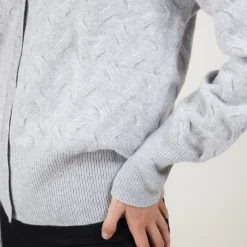 Maison Montagut Vestes Et Gilets>Cardigan A Fantaisie De Torsades En Cachemire - Fiona