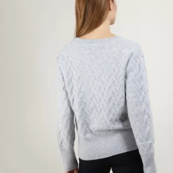 Maison Montagut Vestes Et Gilets>Cardigan A Fantaisie De Torsades En Cachemire - Fiona