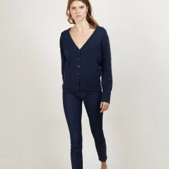 Maison Montagut Vestes Et Gilets>Cardigan A Fantaisie De Torsades En Cachemire - Fiona