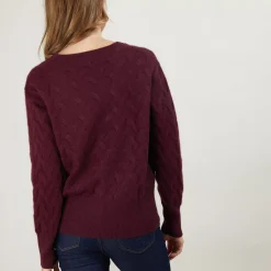 Maison Montagut Vestes Et Gilets>Cardigan A Fantaisie De Torsades En Cachemire - Fiona
