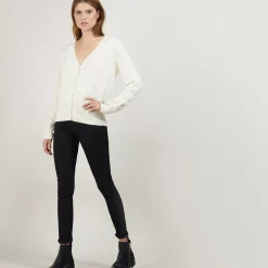 Maison Montagut Vestes Et Gilets>Cardigan A Fantaisie De Torsades En Cachemire - Fiona