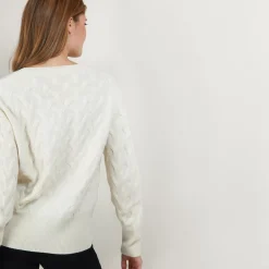 Maison Montagut Vestes Et Gilets>Cardigan A Fantaisie De Torsades En Cachemire - Fiona