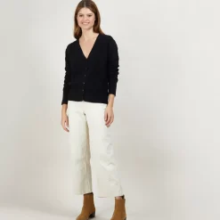 Maison Montagut Vestes Et Gilets>Cardigan A Fantaisie De Torsades En Cachemire - Fiona