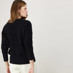 Maison Montagut Vestes Et Gilets>Cardigan A Fantaisie De Torsades En Cachemire - Fiona