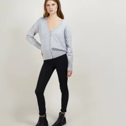 Maison Montagut Vestes Et Gilets>Cardigan A Fantaisie De Torsades En Cachemire - Fiona