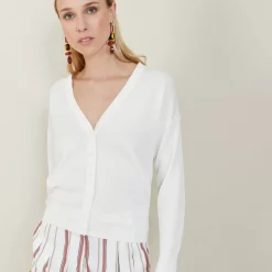 Maison Montagut Vestes Et Gilets>Cardigan A Jeux De Points Fantaisie - Nelsya