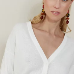 Maison Montagut Vestes Et Gilets>Cardigan A Jeux De Points Fantaisie - Nelsya