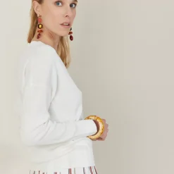 Maison Montagut Vestes Et Gilets>Cardigan A Jeux De Points Fantaisie - Nelsya
