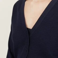 Maison Montagut Vestes Et Gilets>Cardigan A Jeux De Points Fantaisie - Nelsya
