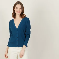 Maison Montagut Vestes Et Gilets>Cardigan A Jeux De Points Fantaisie - Nelsya