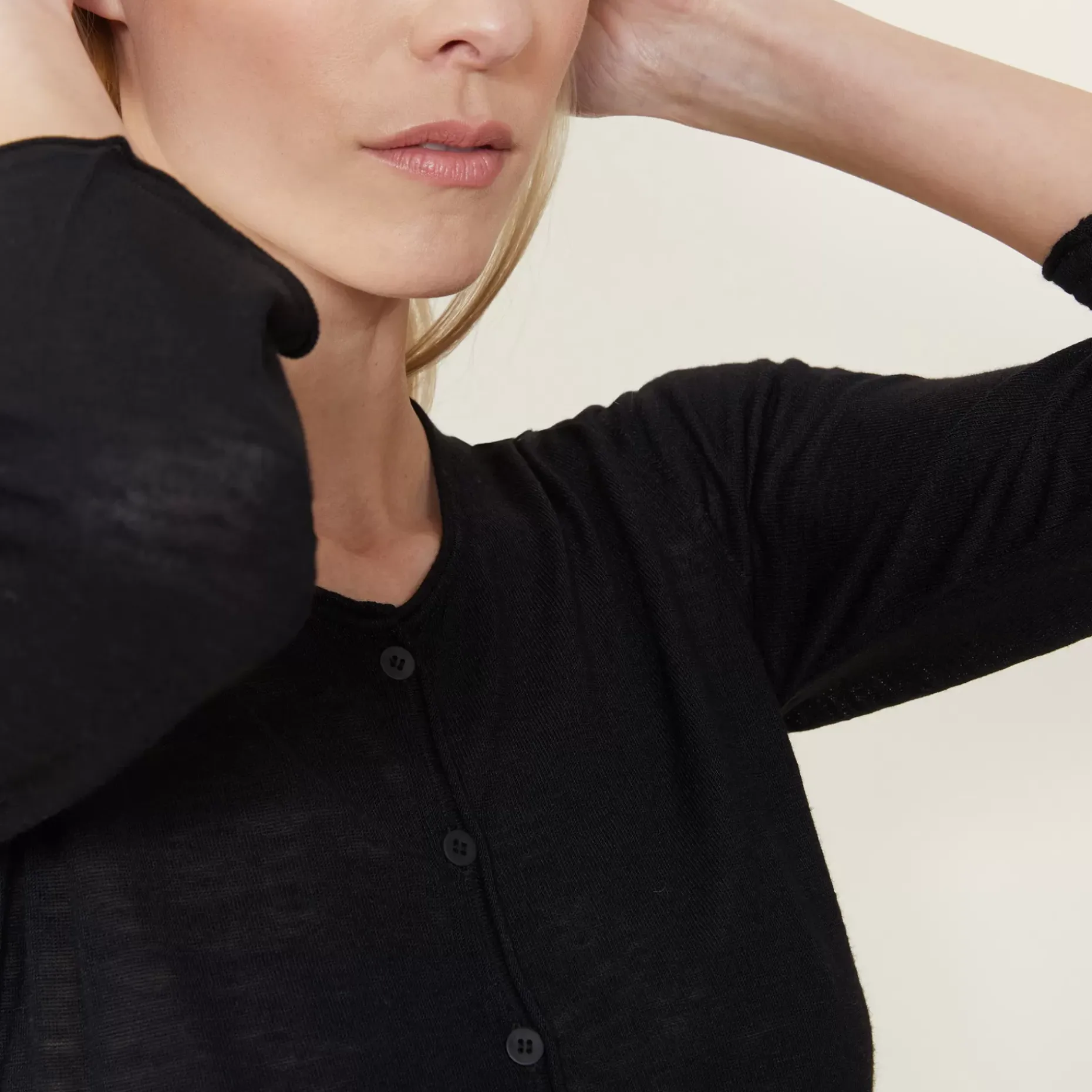 Maison Montagut Vestes Et Gilets>Cardigan A Poches En Lin Flamme - Bao