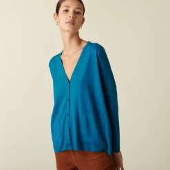 Maison Montagut Vestes Et Gilets>Cardigan Boutonne A Poches En Laine Merinos - Ava