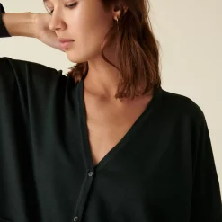 Maison Montagut Vestes Et Gilets>Cardigan Boutonne A Poches En Laine Merinos - Ava