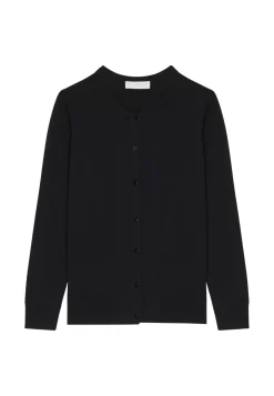 Maison Montagut Vestes Et Gilets>Cardigan Boutonne Col Rond A Poches En Laine Merinos - Amalia