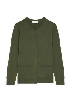 Maison Montagut Vestes Et Gilets>Cardigan Boutonne Col Rond A Poches En Laine Merinos - Amalia