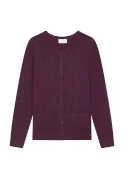 Maison Montagut Vestes Et Gilets>Cardigan Boutonne Col Rond A Poches En Laine Merinos - Amalia