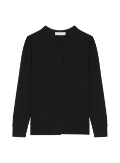 Maison Montagut Vestes Et Gilets>Cardigan Boutonne Col Rond A Poches En Laine Merinos - Amalia