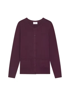 Maison Montagut Vestes Et Gilets>Cardigan Boutonne Col Rond A Poches En Laine Merinos - Amalia