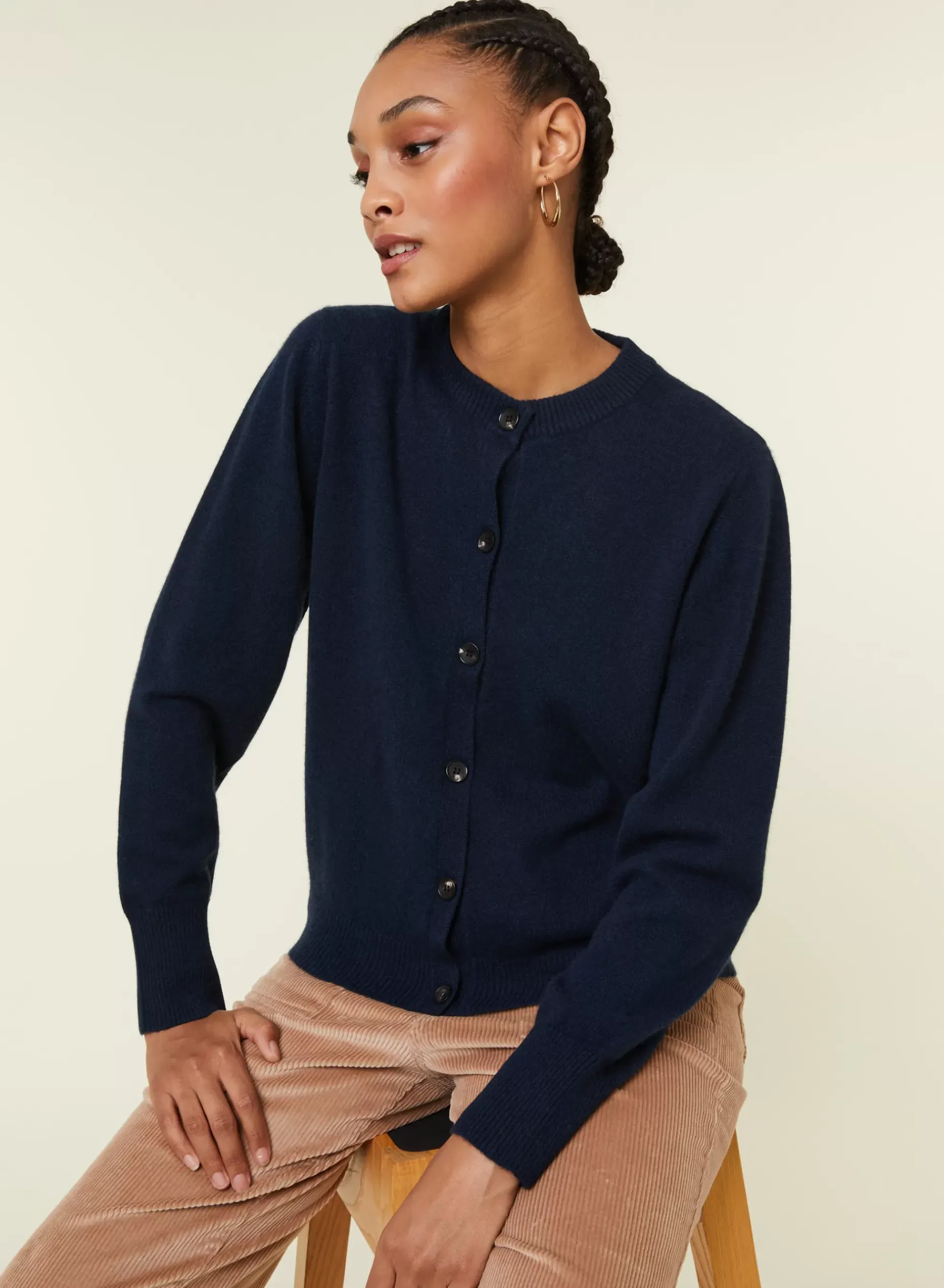 Maison Montagut Vestes Et Gilets>Cardigan Boutonne Col Rond En Cachemire - Ari