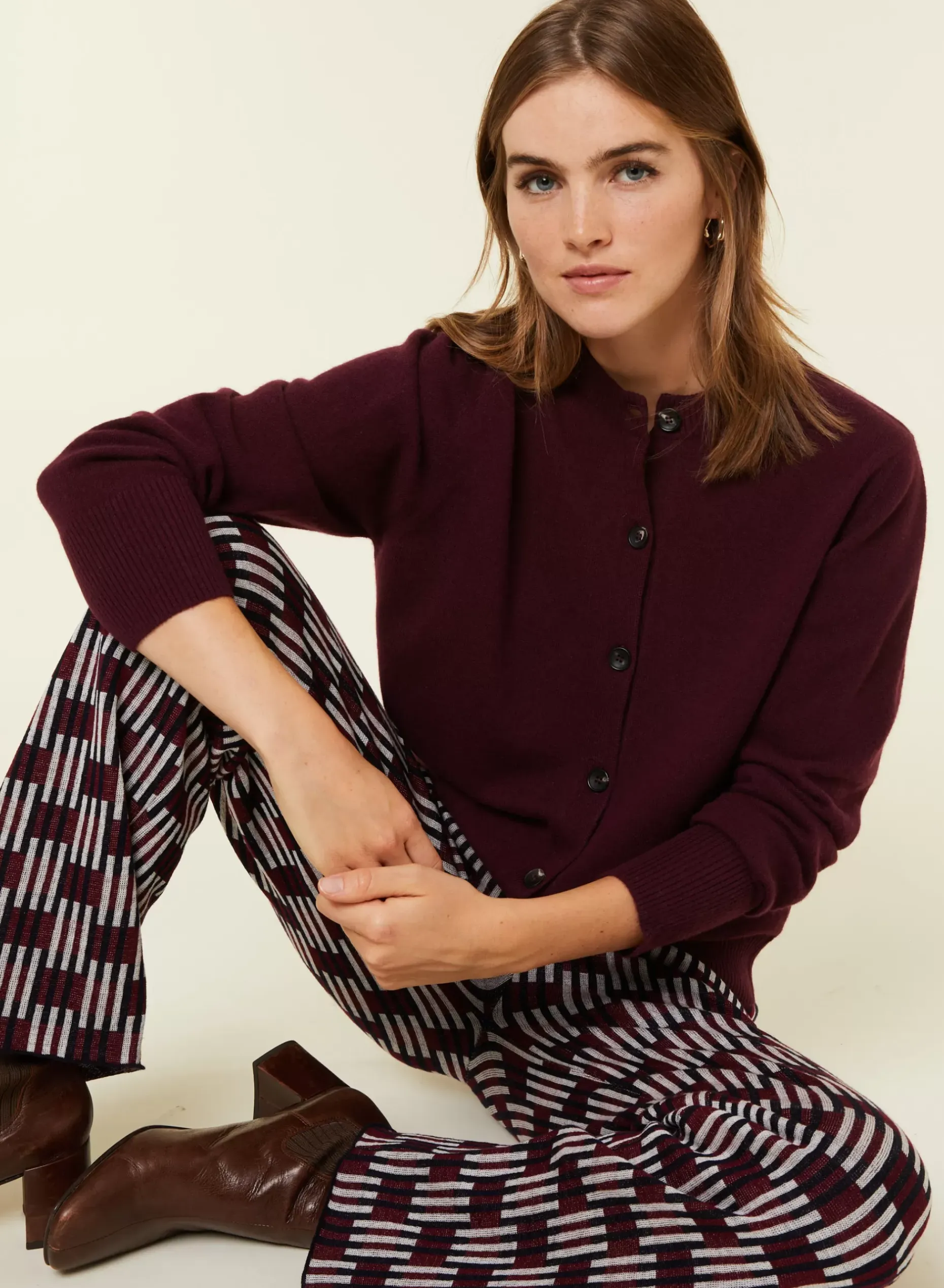 Maison Montagut Vestes Et Gilets>Cardigan Boutonne Col Rond En Cachemire - Ari