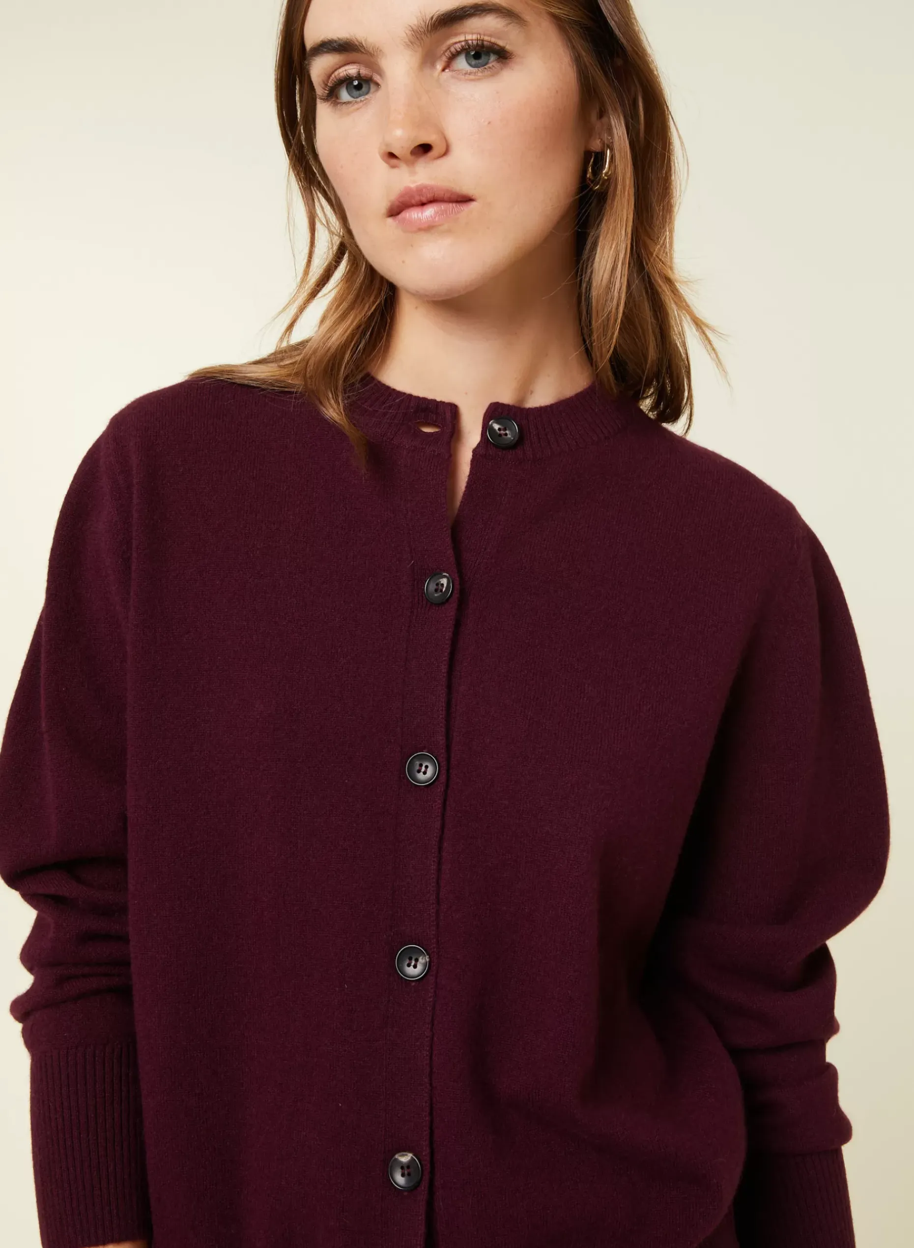 Maison Montagut Vestes Et Gilets>Cardigan Boutonne Col Rond En Cachemire - Ari