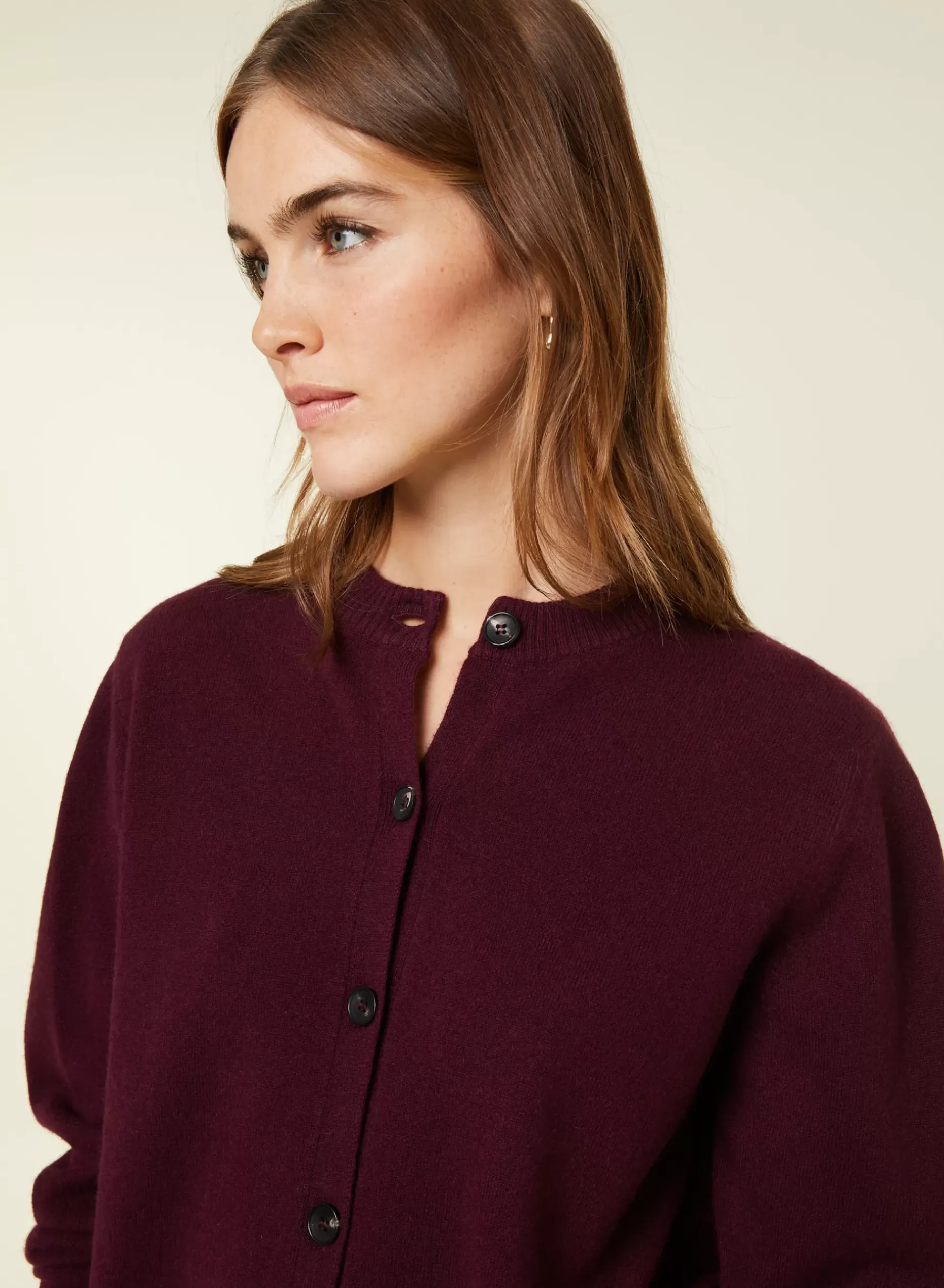 Maison Montagut Vestes Et Gilets>Cardigan Boutonne Col Rond En Cachemire - Ari