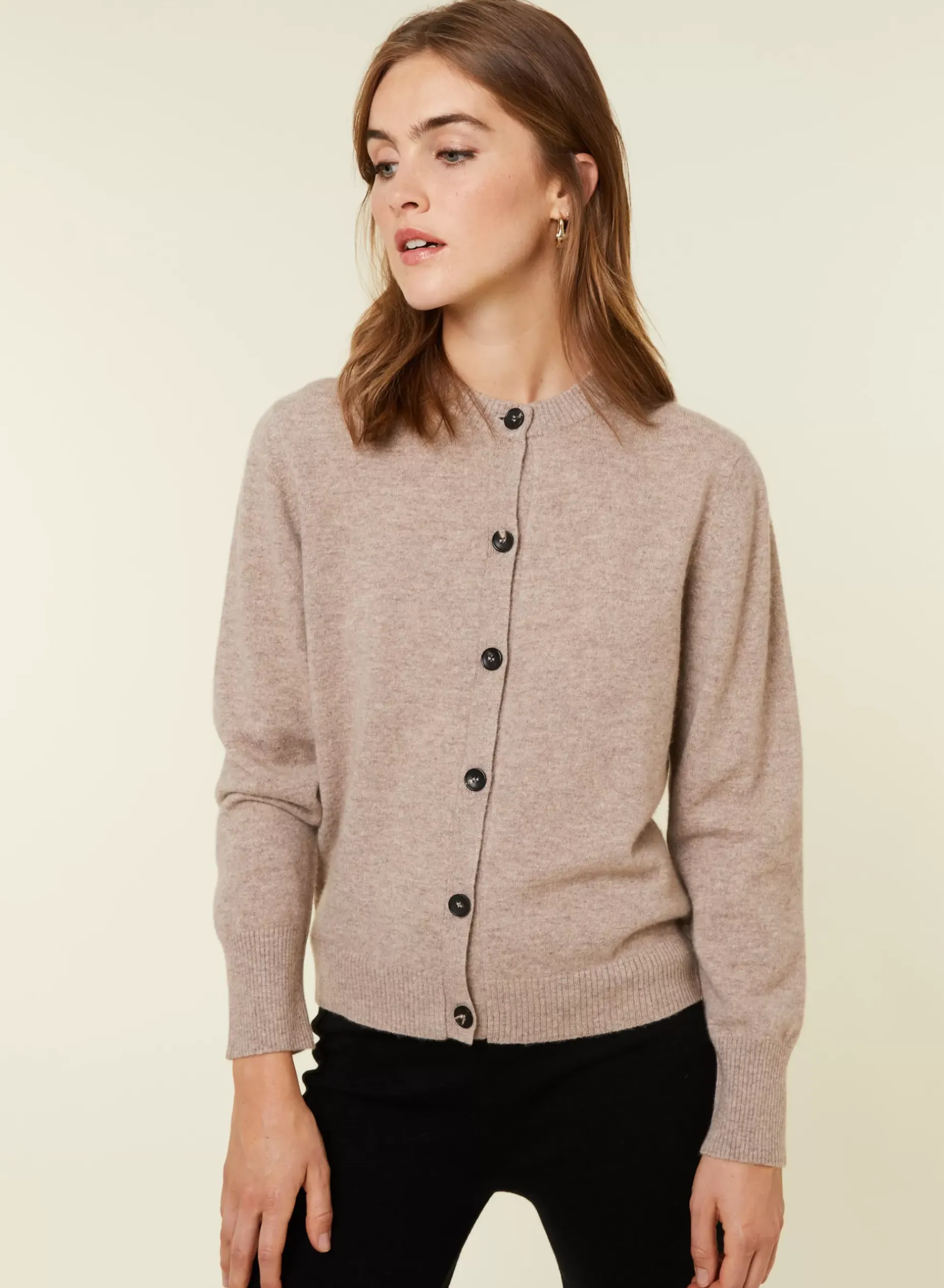 Maison Montagut Vestes Et Gilets>Cardigan Boutonne Col Rond En Cachemire - Ari