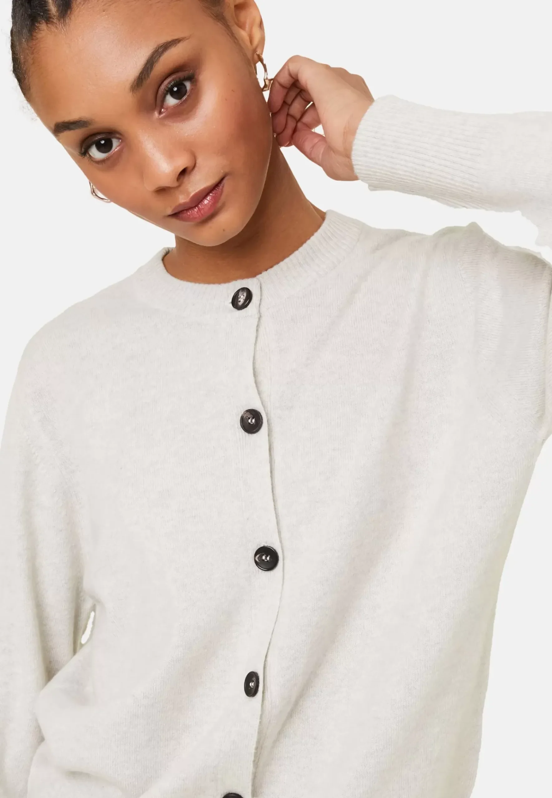 Maison Montagut Vestes Et Gilets>Cardigan Boutonne Col Rond En Cachemire - Ari