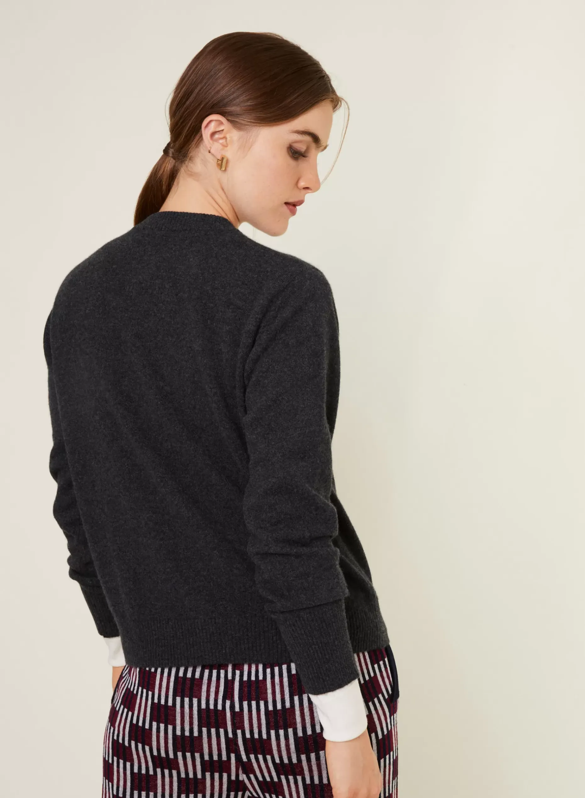 Maison Montagut Vestes Et Gilets>Cardigan Boutonne Col Rond En Cachemire - Ari