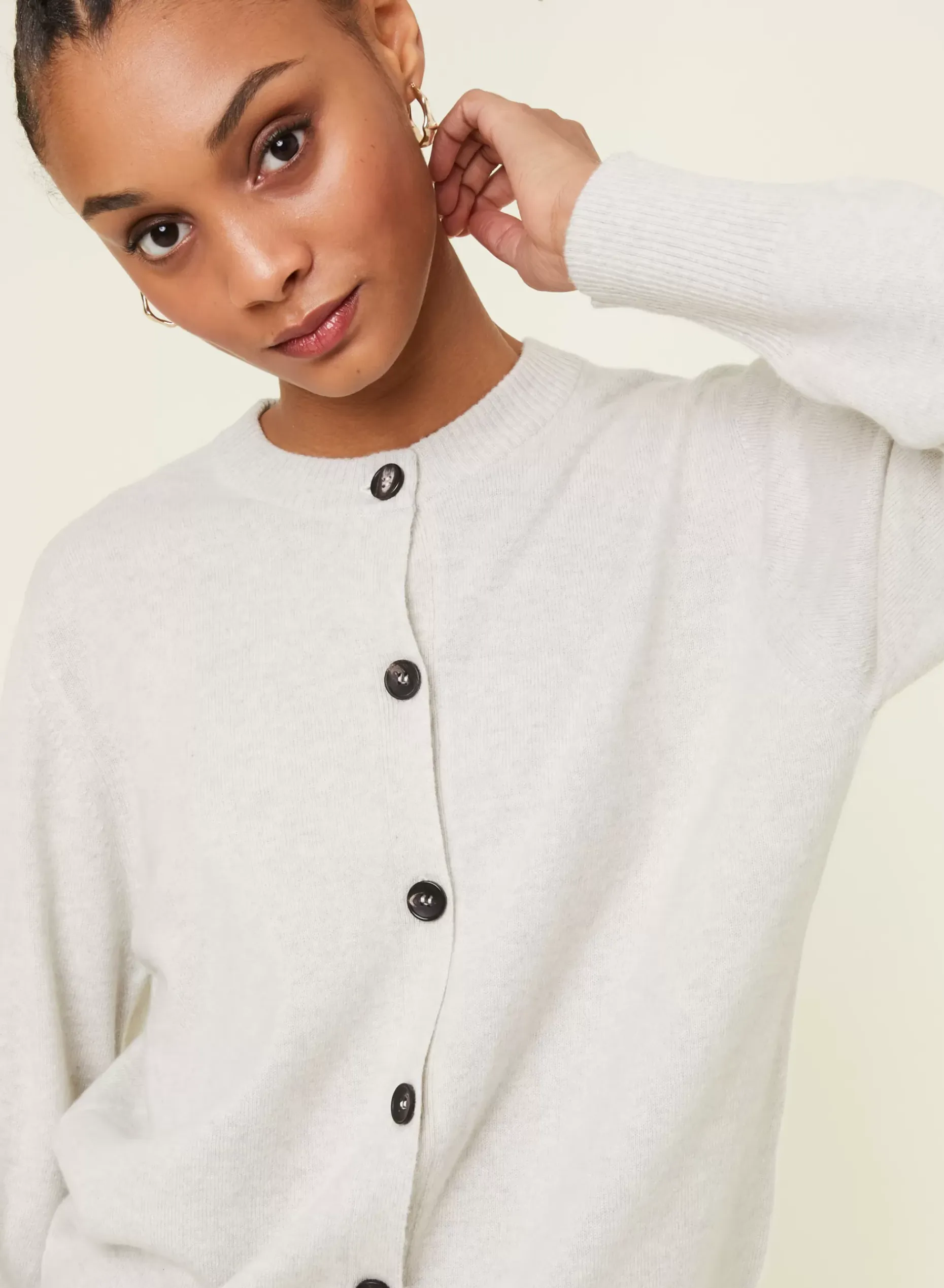 Maison Montagut Vestes Et Gilets>Cardigan Boutonne Col Rond En Cachemire - Ari