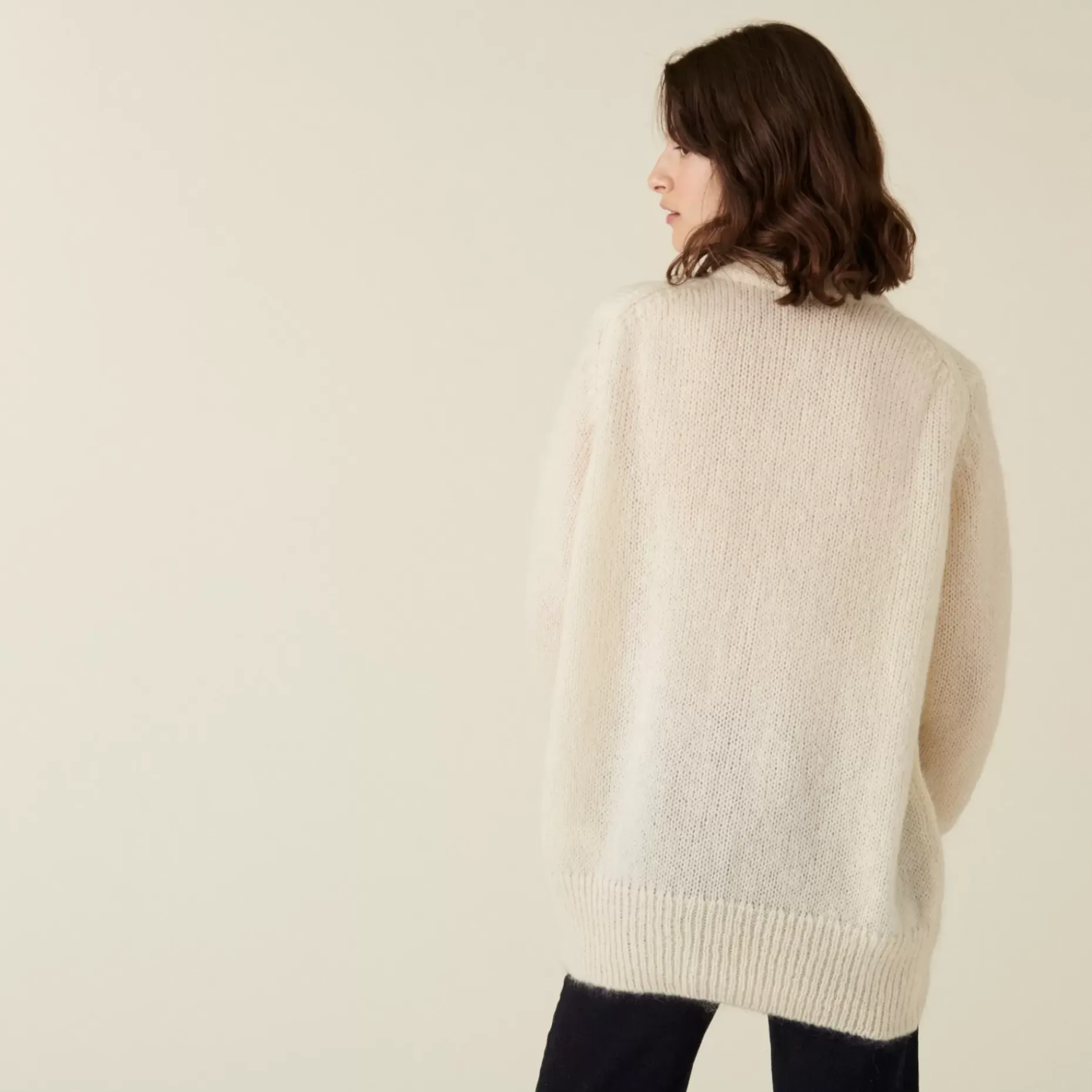 Maison Montagut Vestes Et Gilets>Cardigan Boutonne Col V En Mohair - Anais