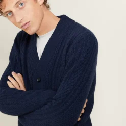 Maison Montagut Vestes Et Gilets>Cardigan Boutonne En Cachemire 4 Fils - Londres