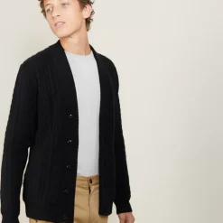 Maison Montagut Vestes Et Gilets>Cardigan Boutonne En Cachemire 4 Fils - Londres