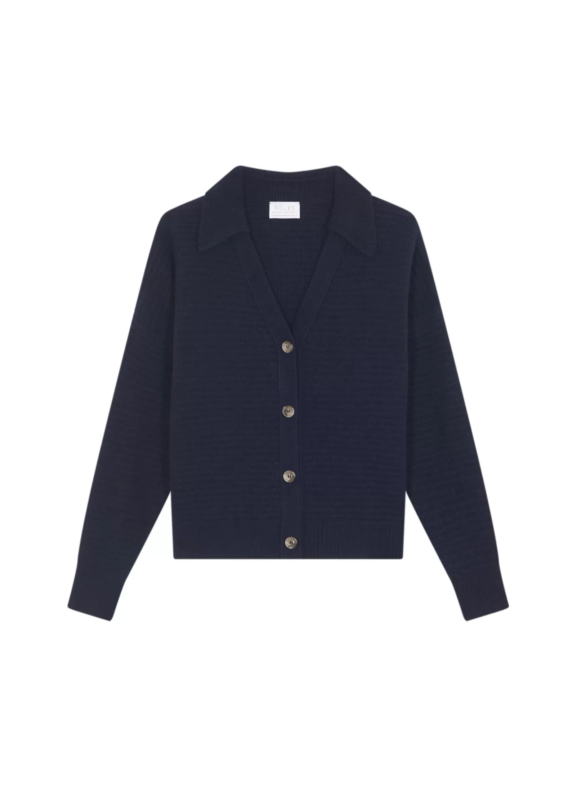 Maison Montagut Vestes Et Gilets>Cardigan Col Polo En Cachemire Melange - Lisa