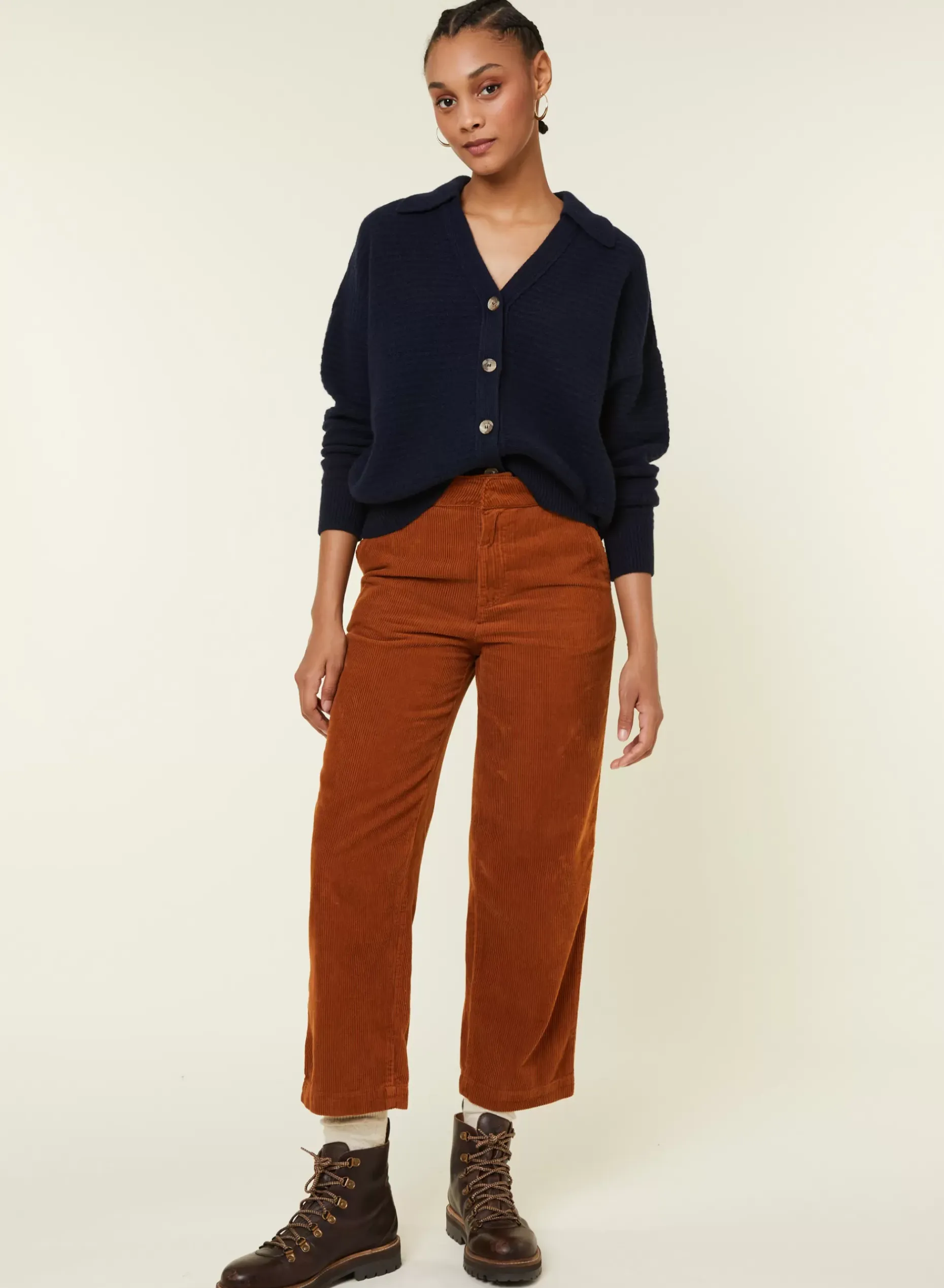 Maison Montagut Vestes Et Gilets>Cardigan Col Polo En Cachemire Melange - Lisa