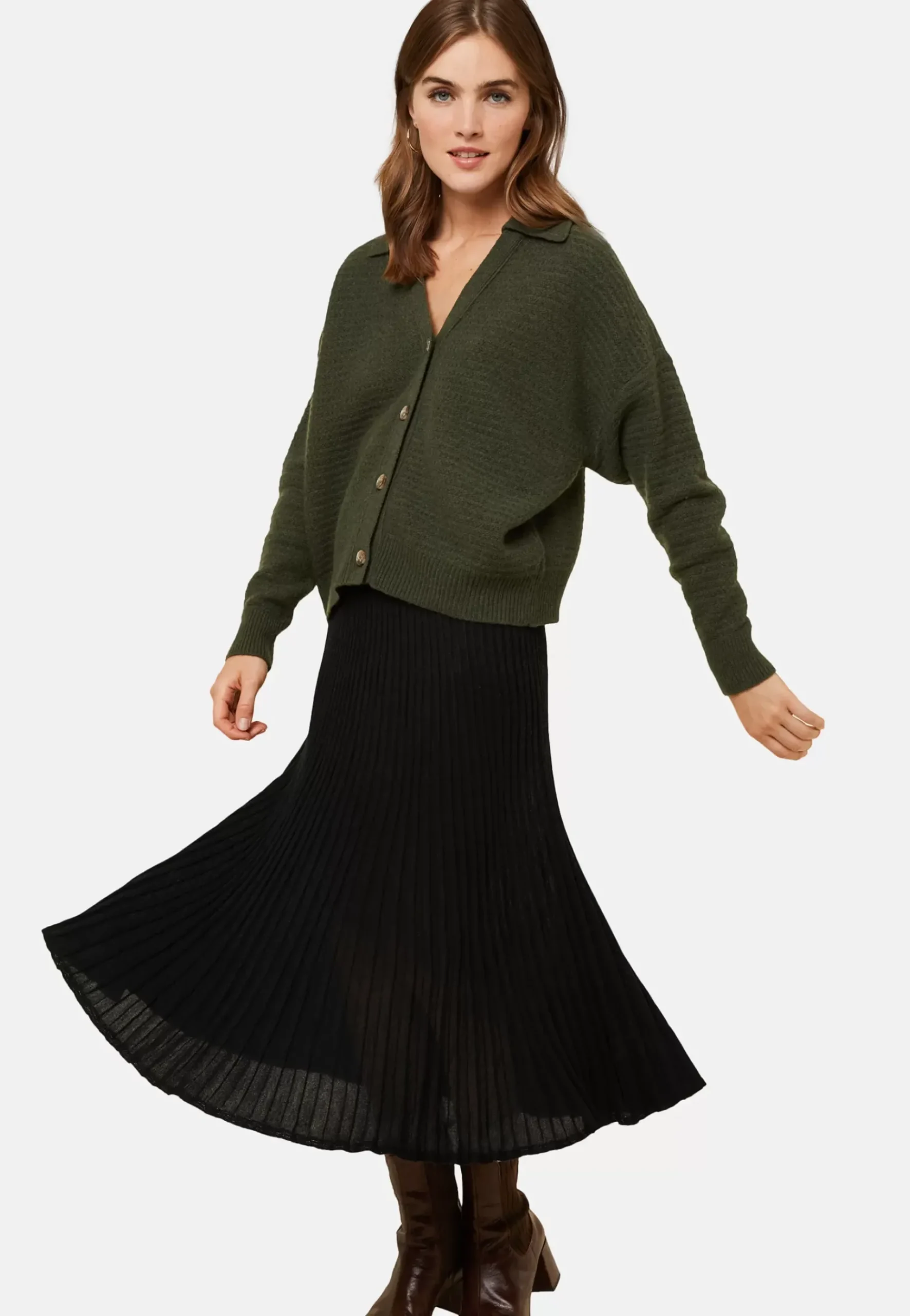 Maison Montagut Vestes Et Gilets>Cardigan Col Polo En Cachemire Melange - Lisa