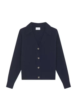 Maison Montagut Vestes Et Gilets>Cardigan Col Polo En Cachemire Melange - Lisa