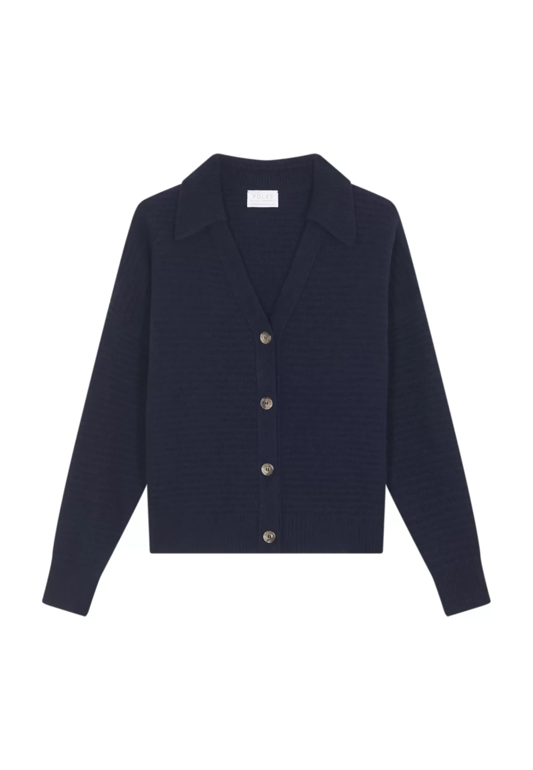 Maison Montagut Vestes Et Gilets>Cardigan Col Polo En Cachemire Melange - Lisa