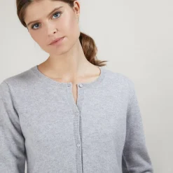 Maison Montagut Vestes Et Gilets>Cardigan Col Rond En Cachemire - Balletto