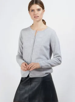 Maison Montagut Vestes Et Gilets>Cardigan Col Rond En Cachemire - Balletto